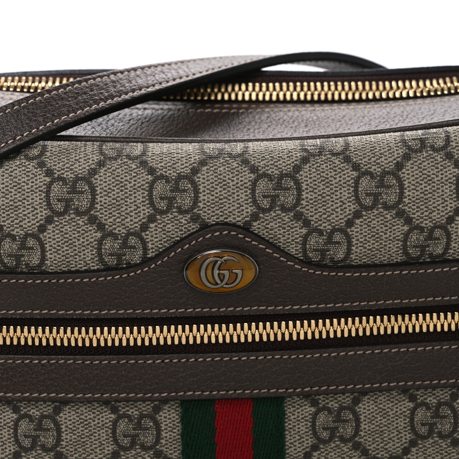 Gucci GG Supreme Monogram Web Small Ophidia Shoulder Bag Brown 8 of 10