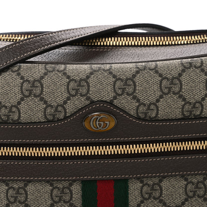 Gucci GG Supreme Monogram Web Small Ophidia Shoulder Bag Brown 8 of 10