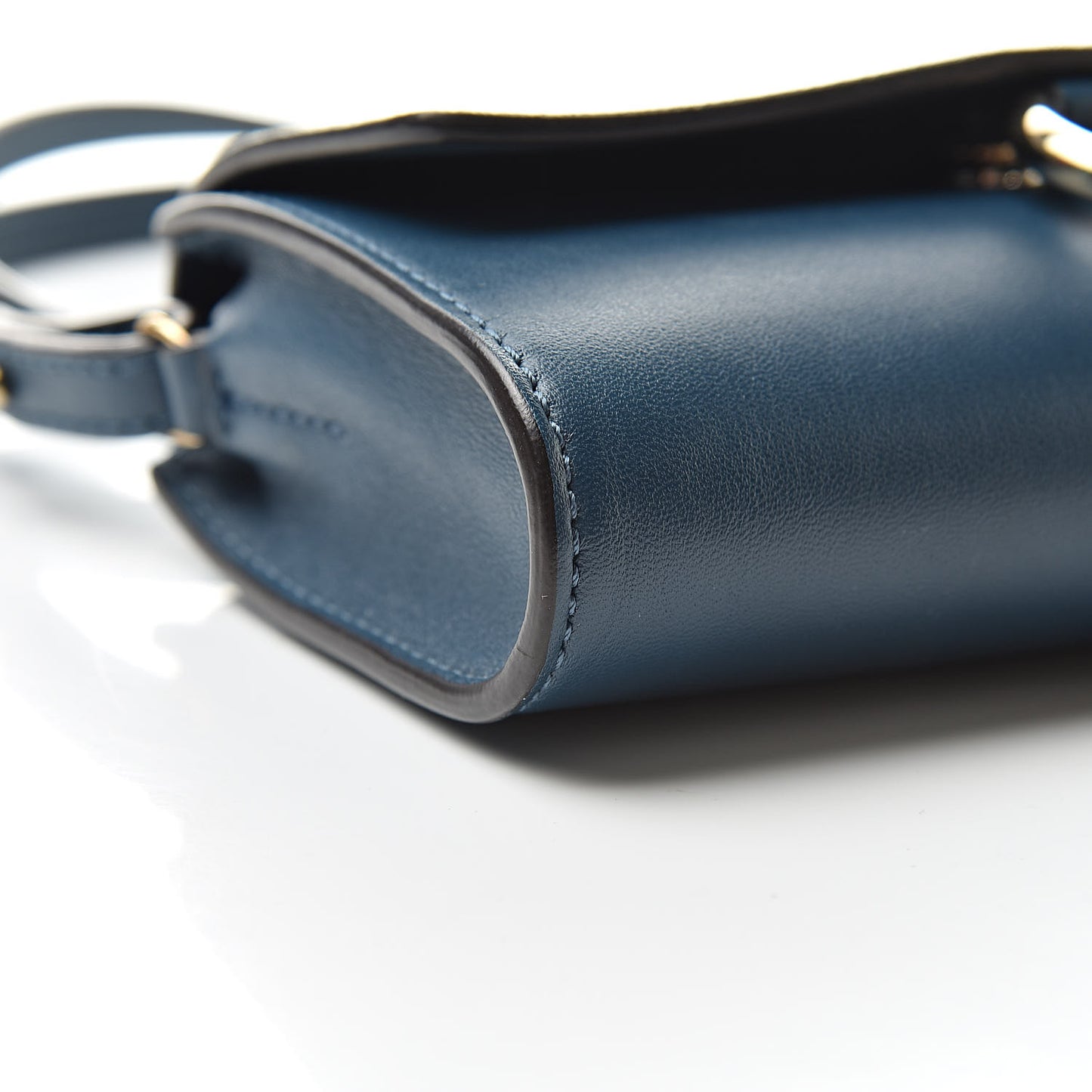 Suede Calfskin Mini Faye Shoulder Bag Majolica Blue