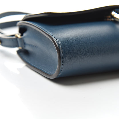 Chloe Suede Calfskin Mini Faye Shoulder Bag Majolica Blue 9 of 11