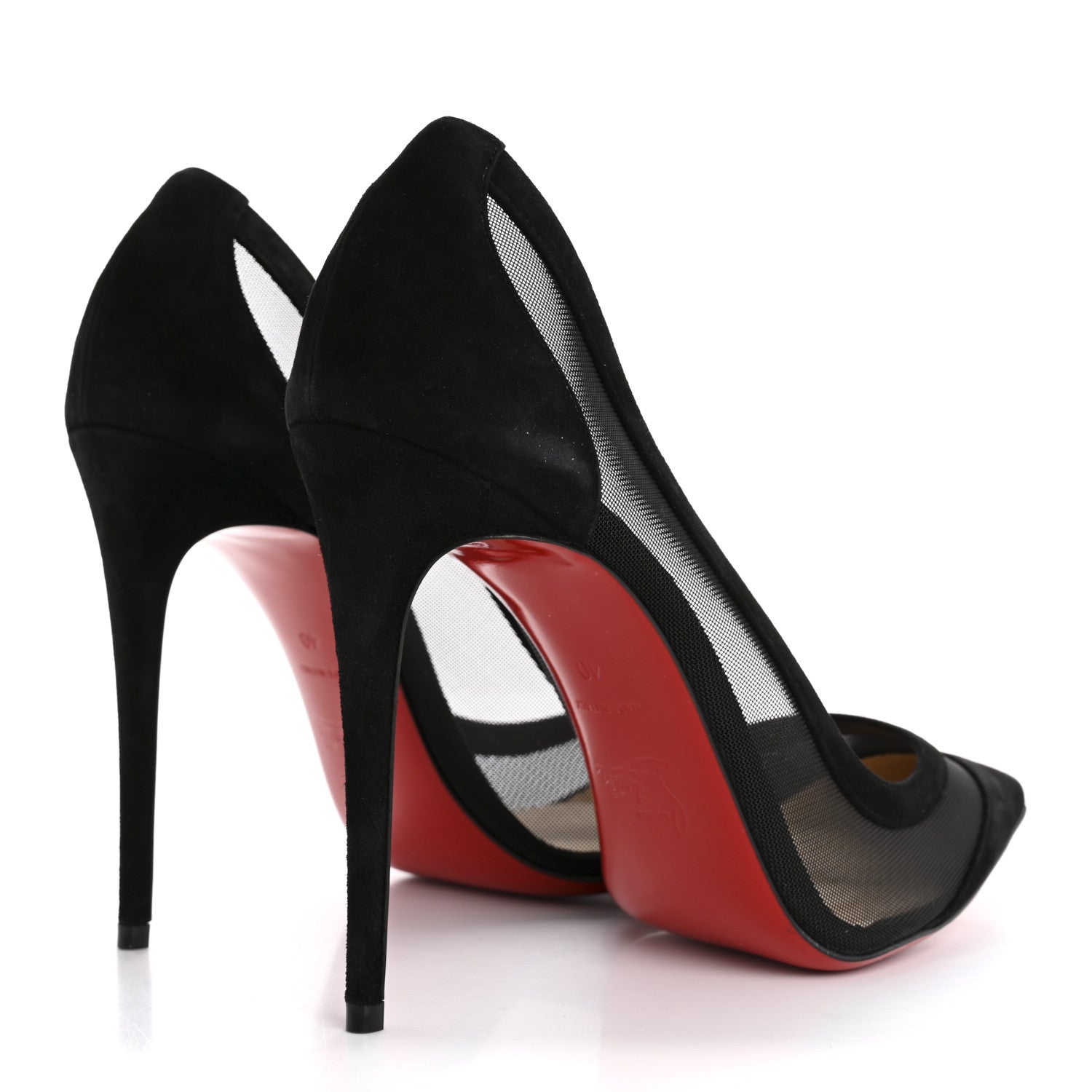 Christian Louboutin Veau Velours Rete Galativi 100 Pumps 40 Black 5 of 9