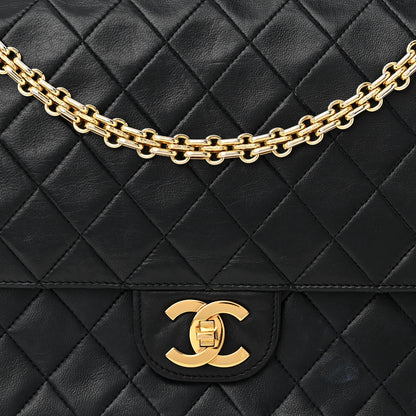 Chanel Lambskin Quilted Medium Double Flap Bijoux Chain Black 8 of 13