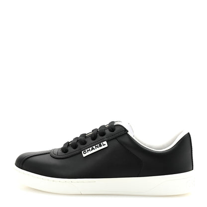 Chanel Calfskin CC Womens Sneakers 35 Black 1 of 9