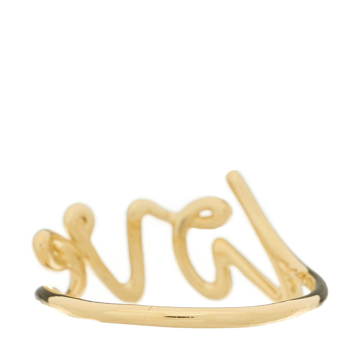 18K Yellow Gold Paloma's Graffiti Love Ring 55 7.25