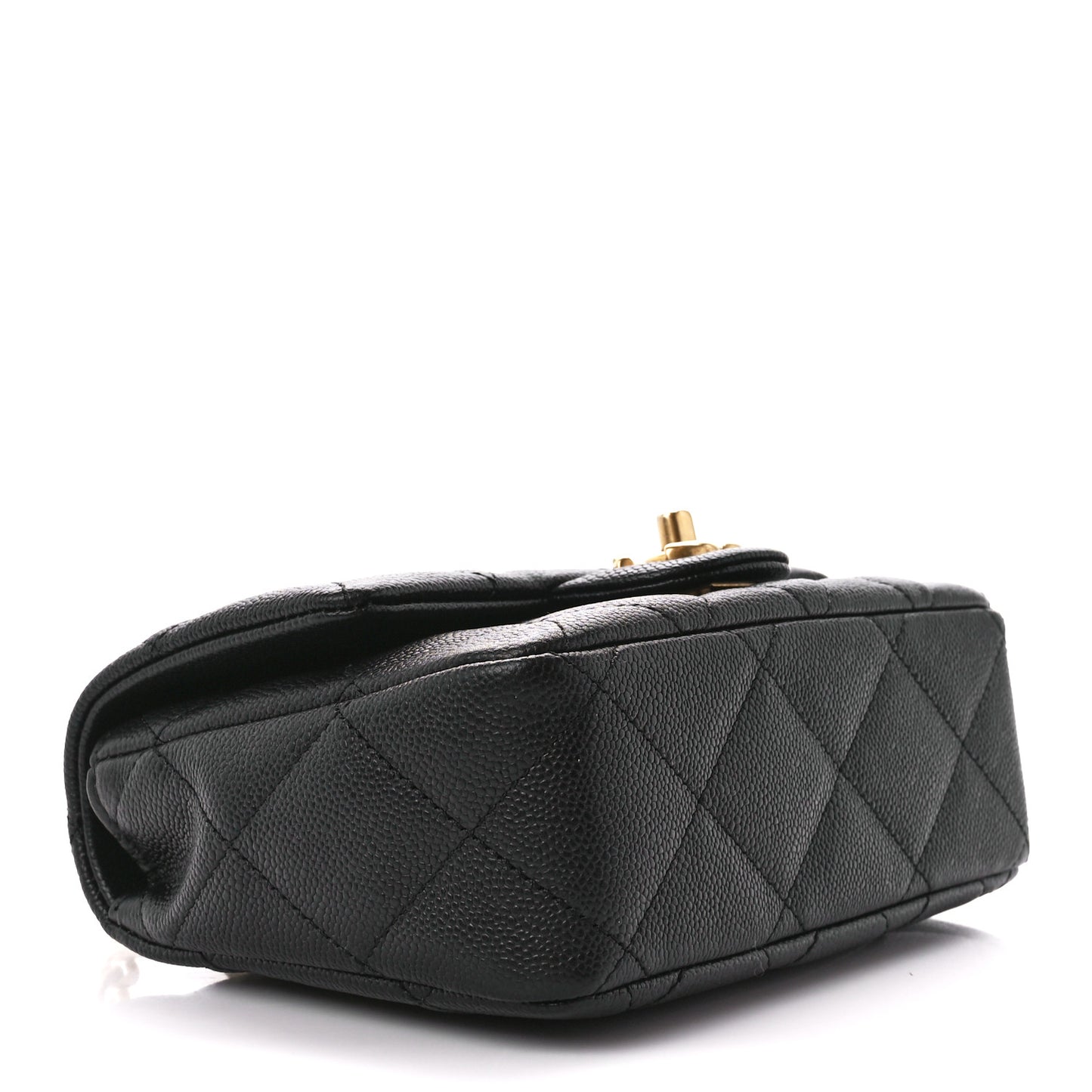 Caviar Quilted Mini Sweetheart Flap Black