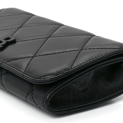 Balenciaga Nappa Calfskin Quilted Touch B Phone Holder With Strap Black 11 of 11