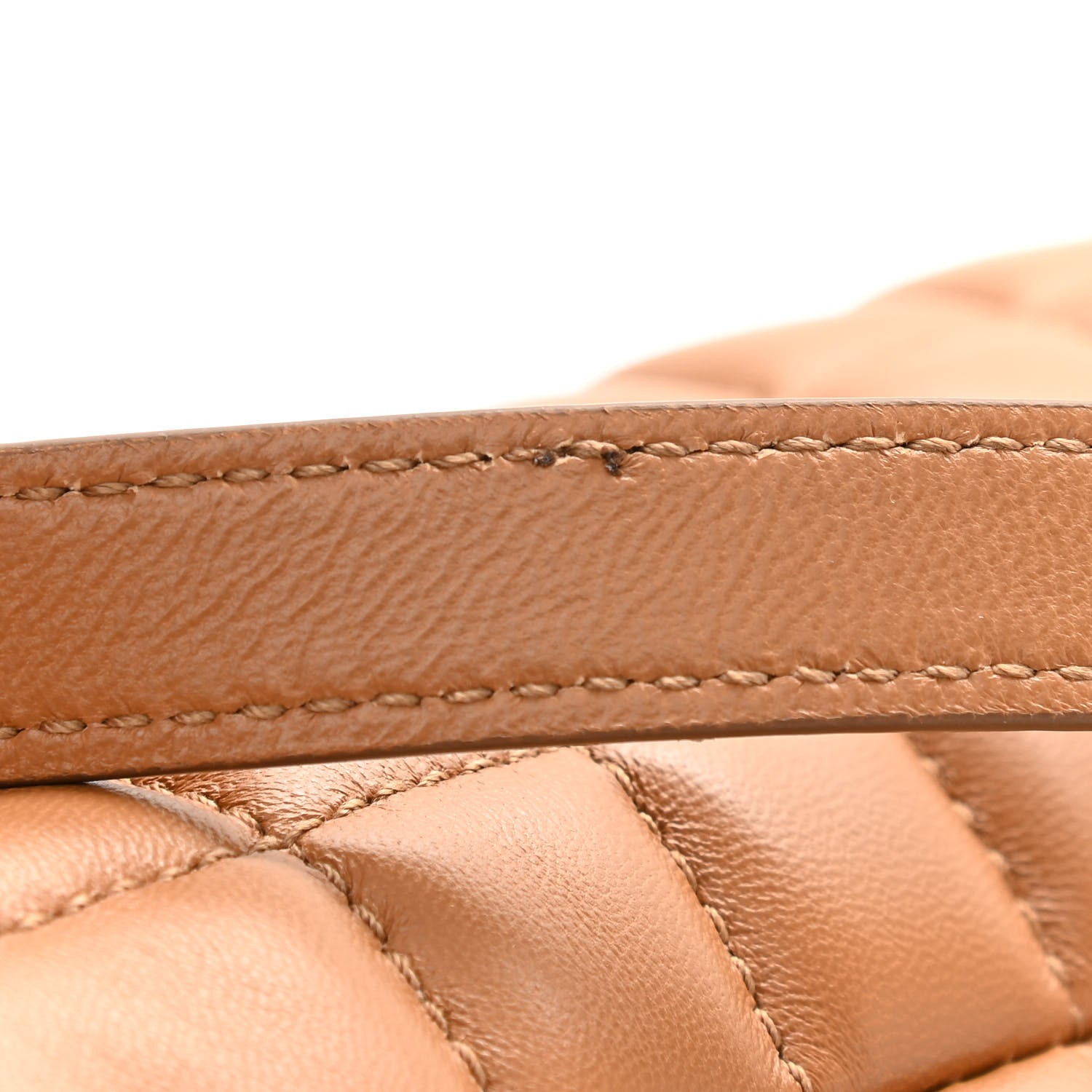 Burberry Lambskin Quilted Lola Barrel Bag Maple Brown 12 of 12
