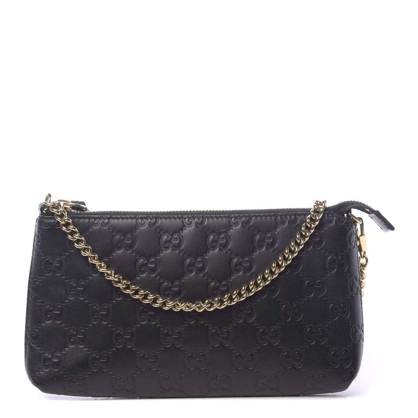 Guccissima Signature Wrist Wallet Black