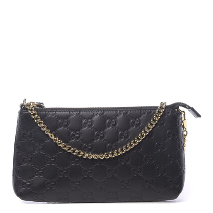 Gucci Guccissima Signature Wrist Wallet Black 1 of 11