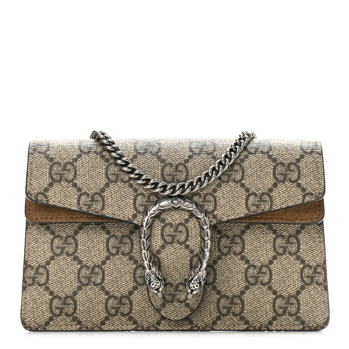 GG Supreme Monogram Super Mini Dionysus Shoulder Bag Taupe