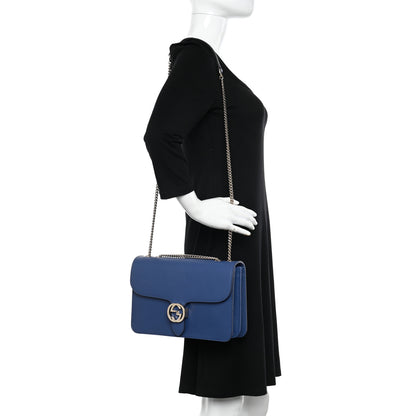 Gucci Dollar Calfskin Interlocking G Shoulder Bag Caspian 2 of 11