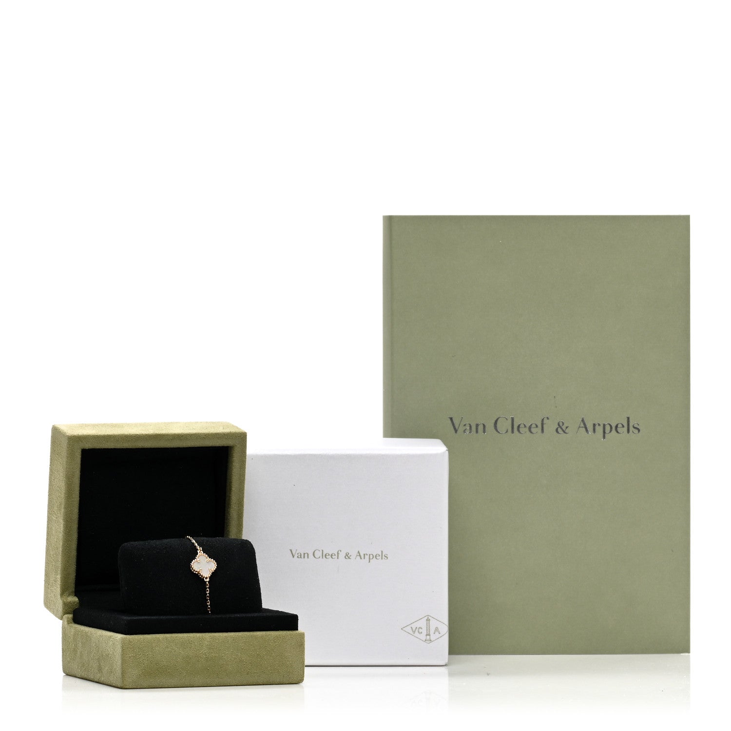 Van Cleef & Arpels 18K Yellow Gold Mother of Pearl Sweet Alhambra Bracelet 5 of 5