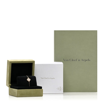 Van Cleef & Arpels 18K Yellow Gold Mother of Pearl Sweet Alhambra Bracelet 5 of 5