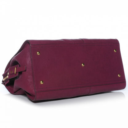 Saint Laurent Leather Medium Cabas Chyc Black Cherry 4 of 7