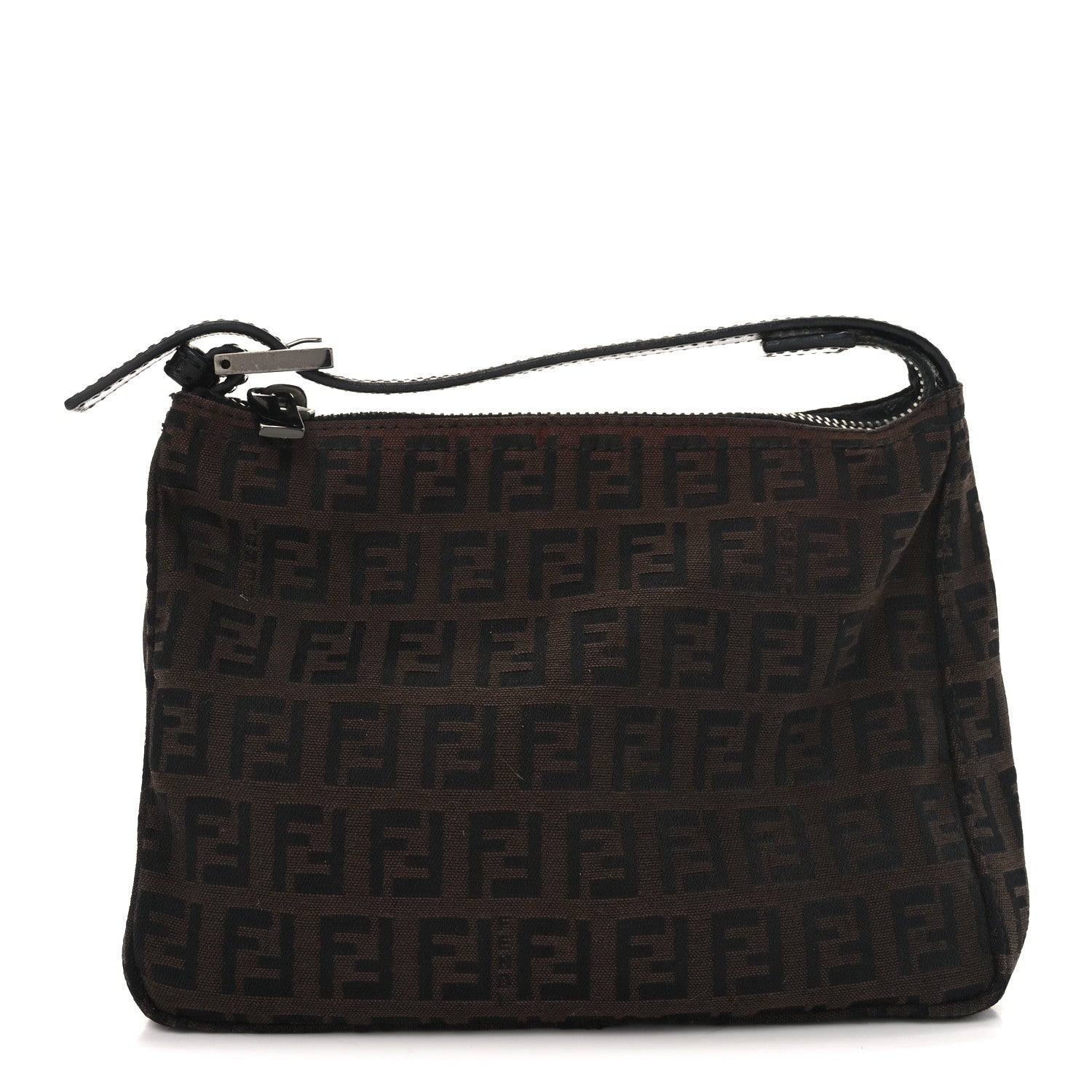 Fendi Zucchino Vitello Mini Pochette Moro Black 1 of 7