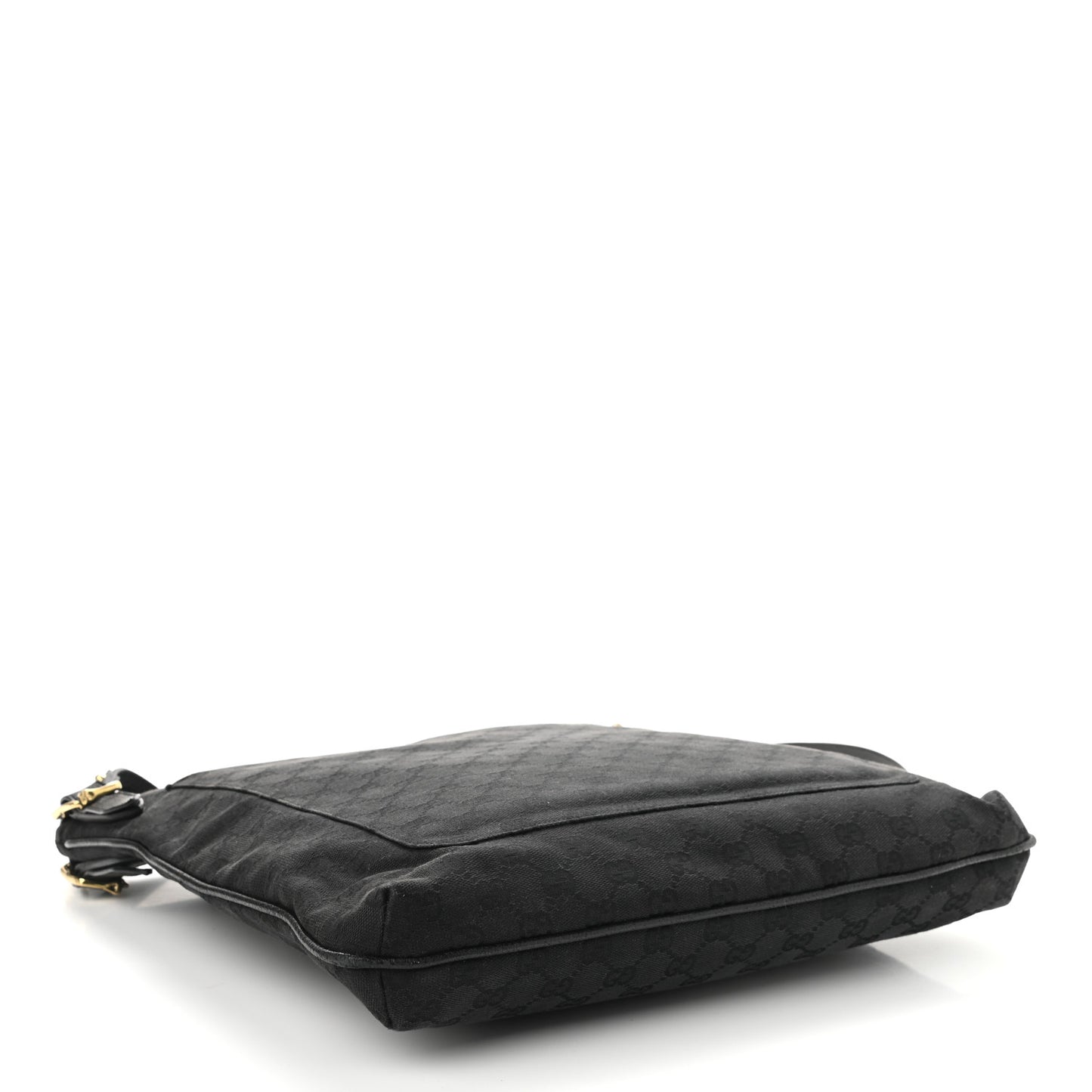 Monogram Flat Messenger Bag Black