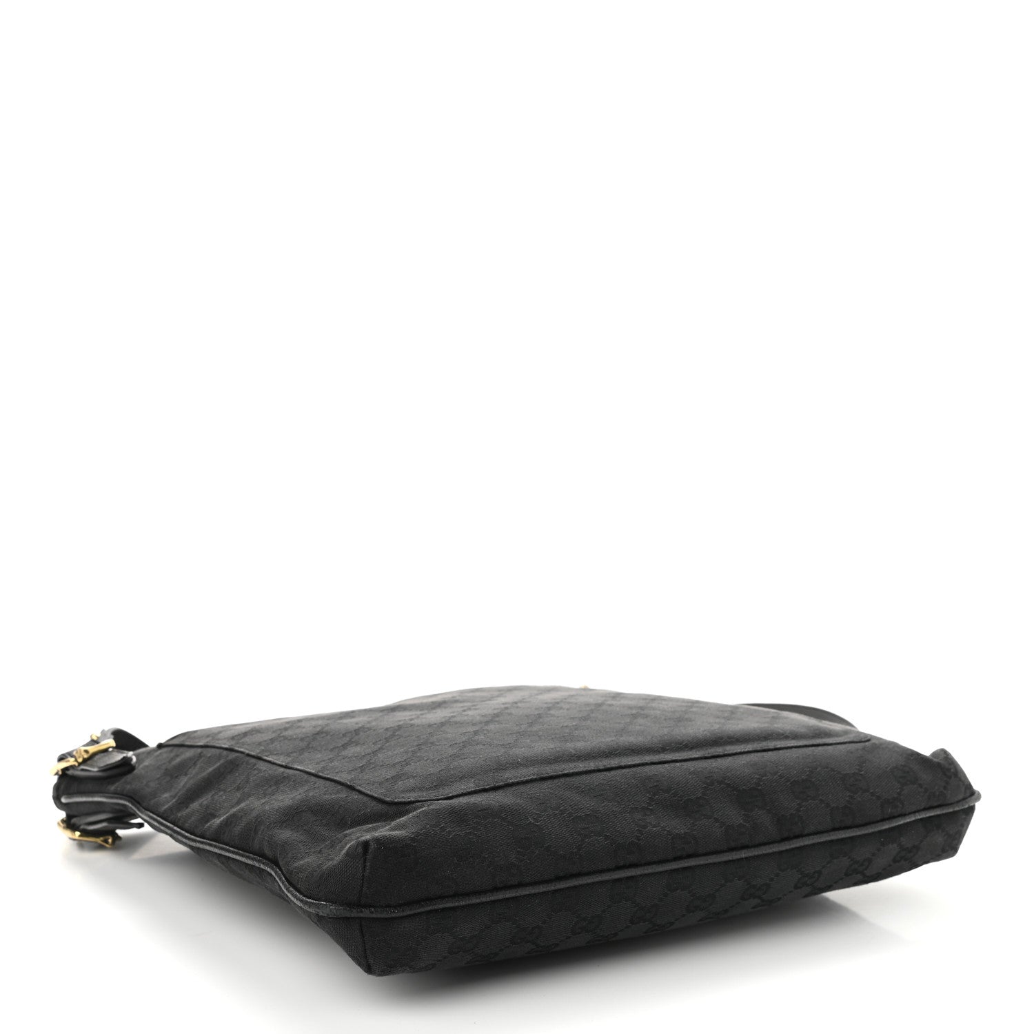 Gucci Monogram Flat Messenger Bag Black 3 of 9