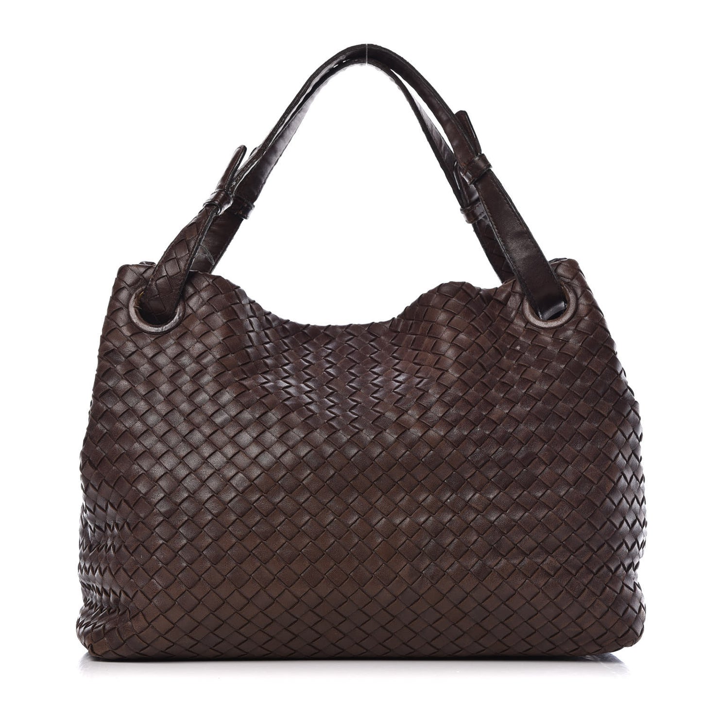 Nappa Intrecciato Medium Garda Bag Ebano