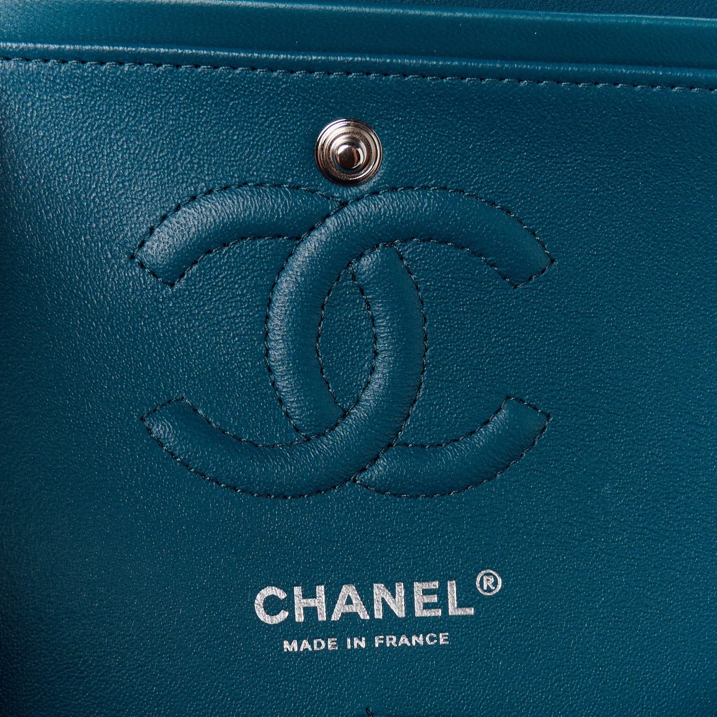 Lambskin Quilted Small Double Flap Dark Turqoise