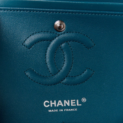 Chanel Lambskin Quilted Small Double Flap Dark Turqoise 6 of 12