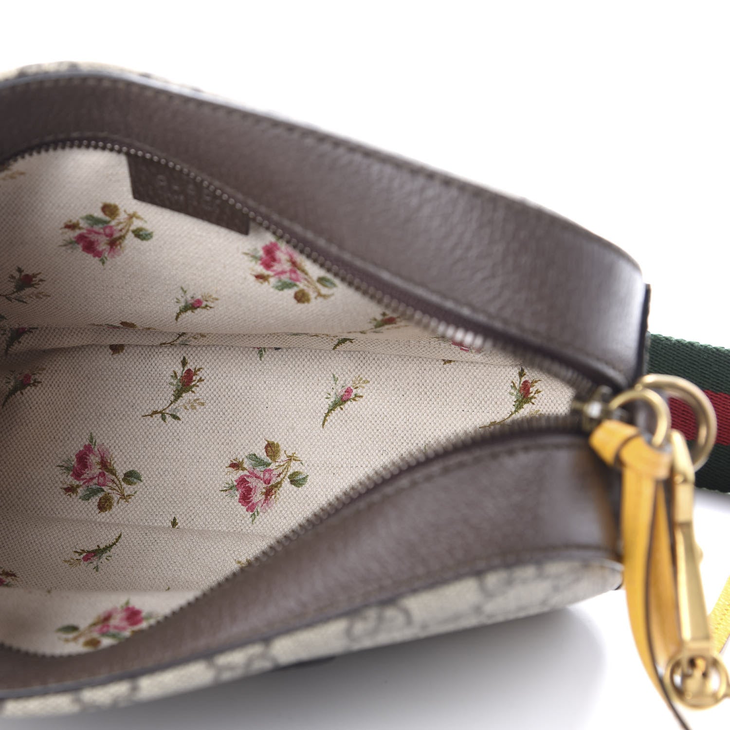 Gucci GG Supreme Monogram Web Neo Vintage Shoulder Bag Beige New Acero Crop 5 of 11