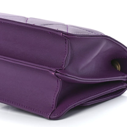 Chanel Calfskin Resin Quilted Mini Flap Purple 10 of 11