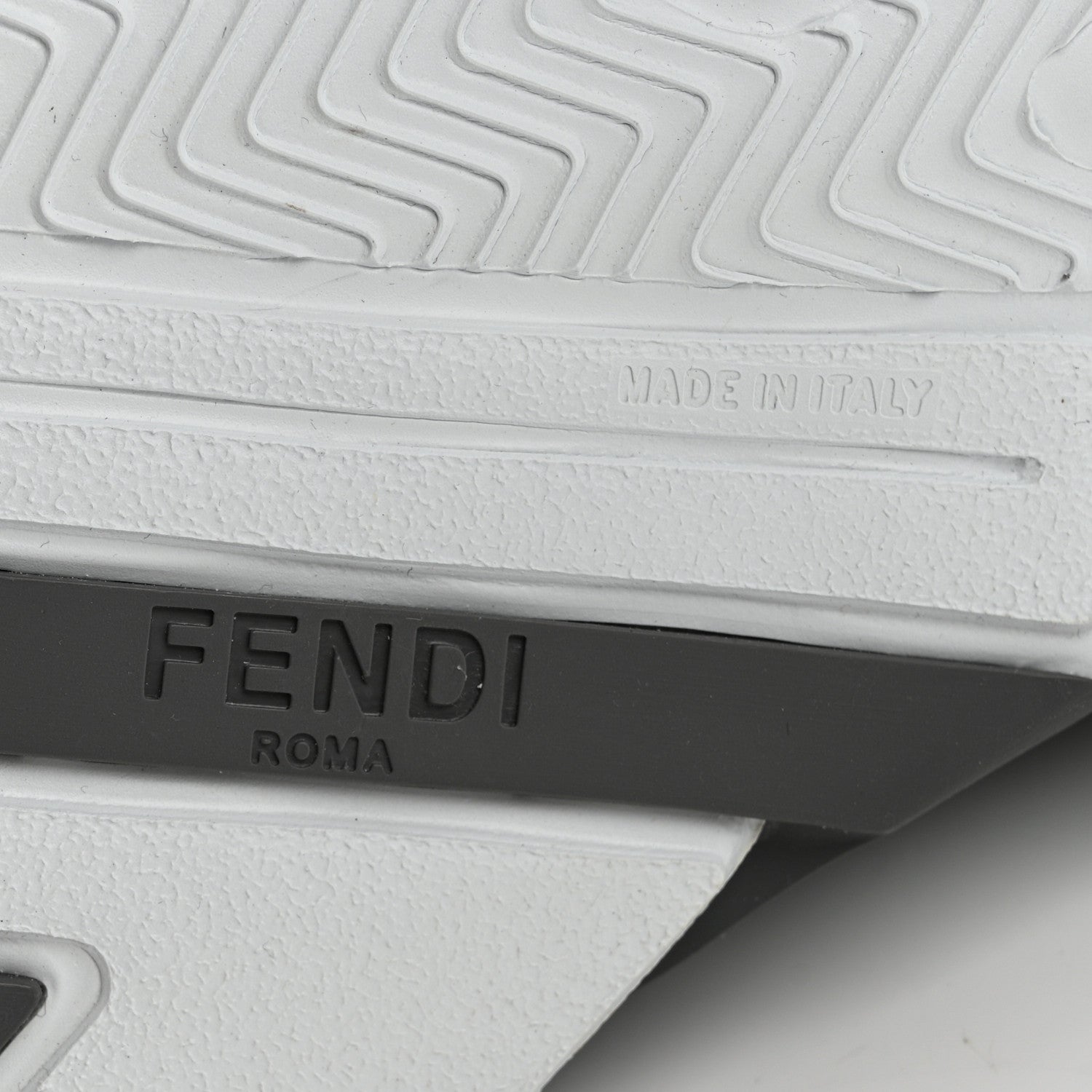 Fendi Vitello Fabric Jacquard FF Mens Fendi Flow Low Top Sneakers 9 Ultra White Grigio Black Argilla 7 of 13