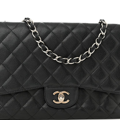 Chanel Caviar Quilted Jumbo Single Flap Black 8 of 13
