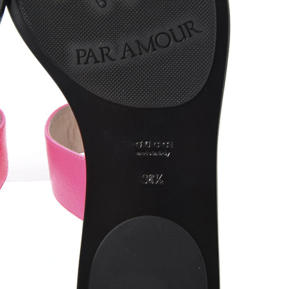 Gucci Calfskin GG Marmont Thong Sandals 38.5 Fuxia Fluo 8 of 10