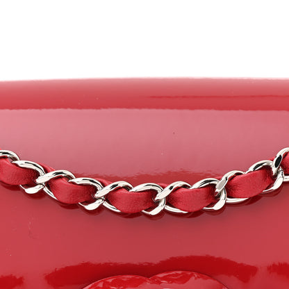 Chanel Patent Calfskin Small Camellia Flap Red 8 of 11