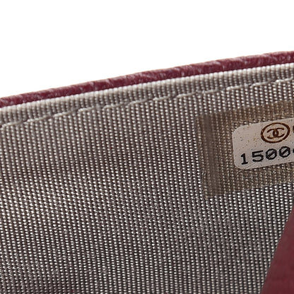 Chanel Caviar Timeless CC Wallet on Chain WOC Dark Red 8 of 9