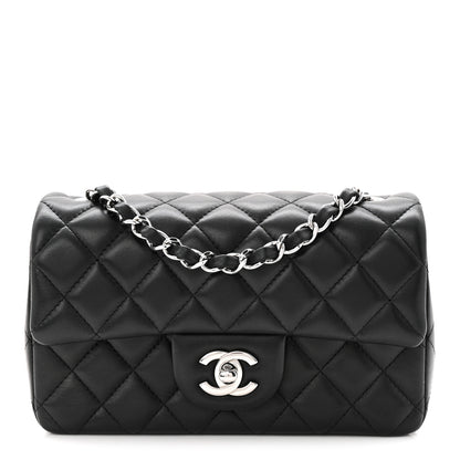 Chanel Lambskin Quilted Mini Rectangular Flap Black 1 of 11