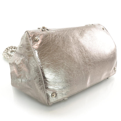 Chanel Leather Modern Chain Tote Metallic 4 of 9