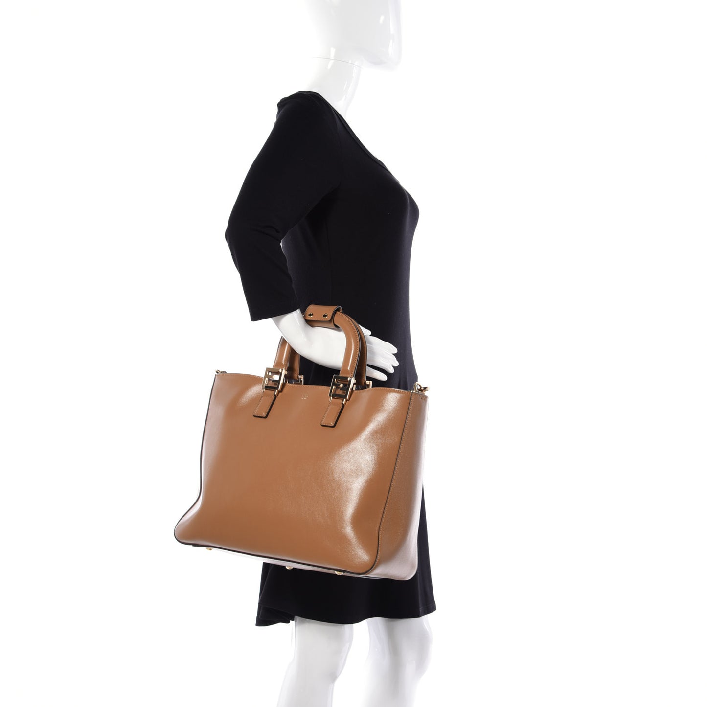 Vitello Glacier Medium FF Tote Nocciola