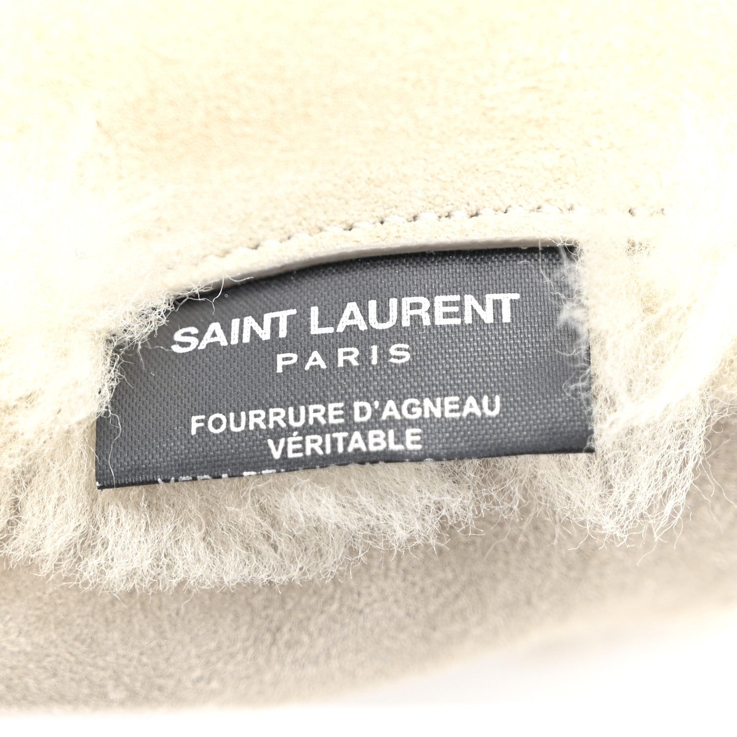 Saint Laurent Shearling Calfskin Medium Reversible Monogram Kate Satchel Grey 6 of 9