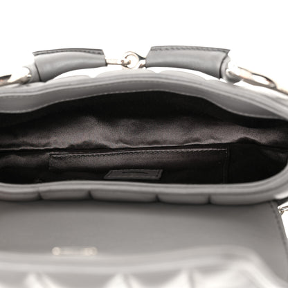 Gucci Nappa Vertical Matelasse Small Maxi Horsebit Chain Shoulder Bag Gray 5 of 12