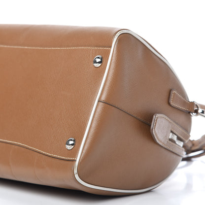Prada Saffiano Lux Bowler Caramel Talco 7 of 11