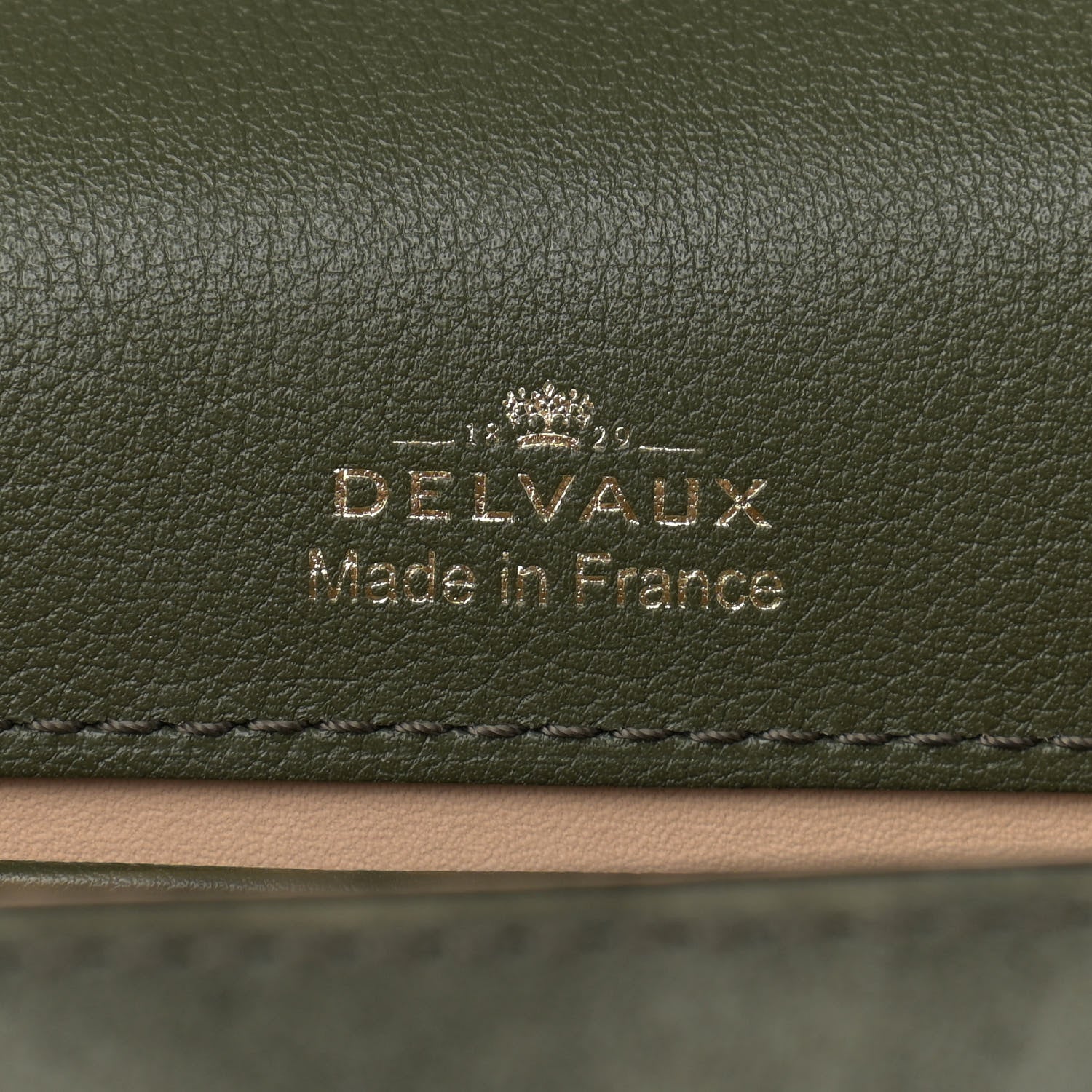 Delvaux Patent Calfskin Suede Mini Madame Crossbody Kaki 6 of 8