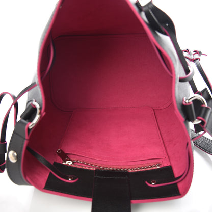 Louis Vuitton Calfskin Lockme Bucket Black 7 of 9