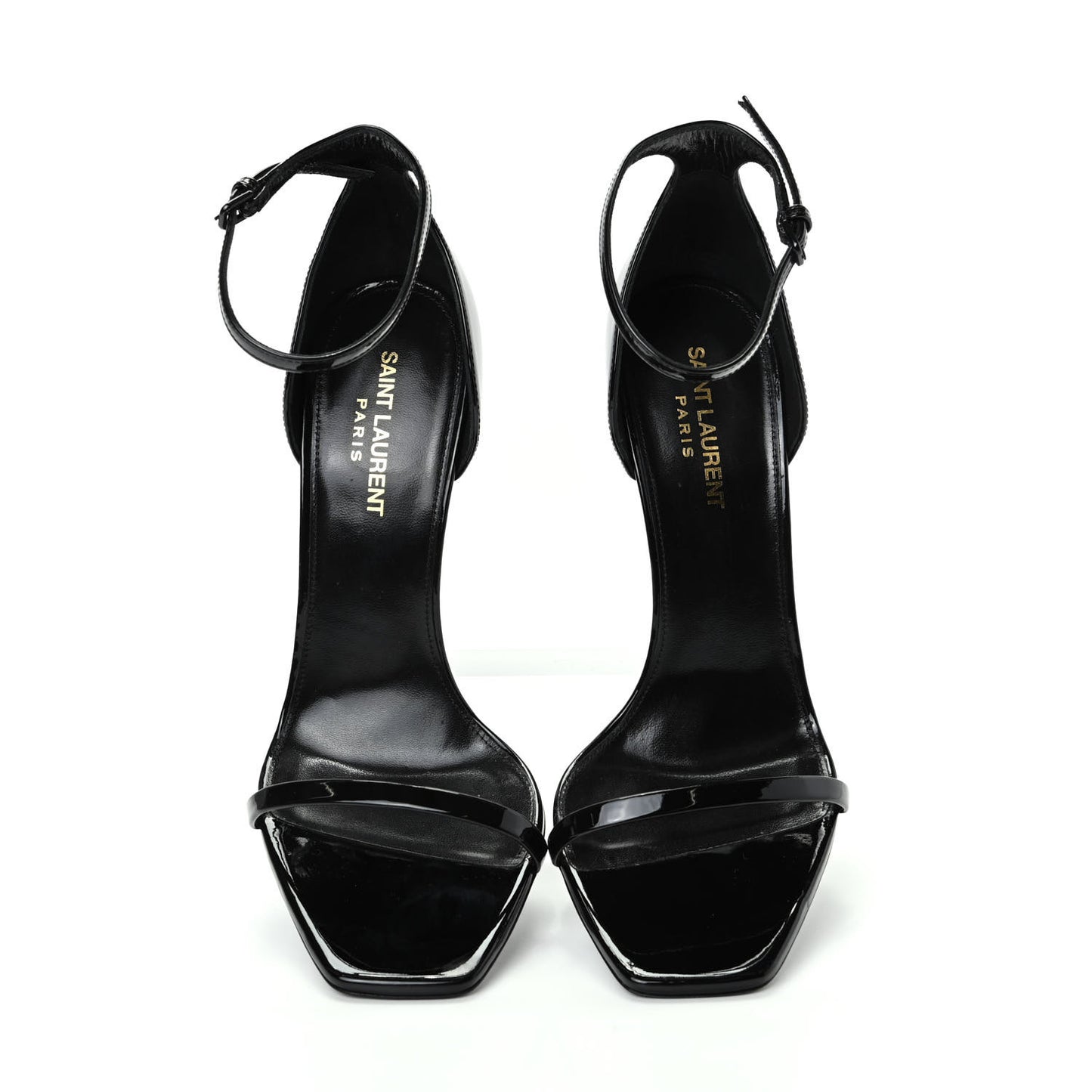 Patent Calfskin Opyum Sandals 39.5 Black