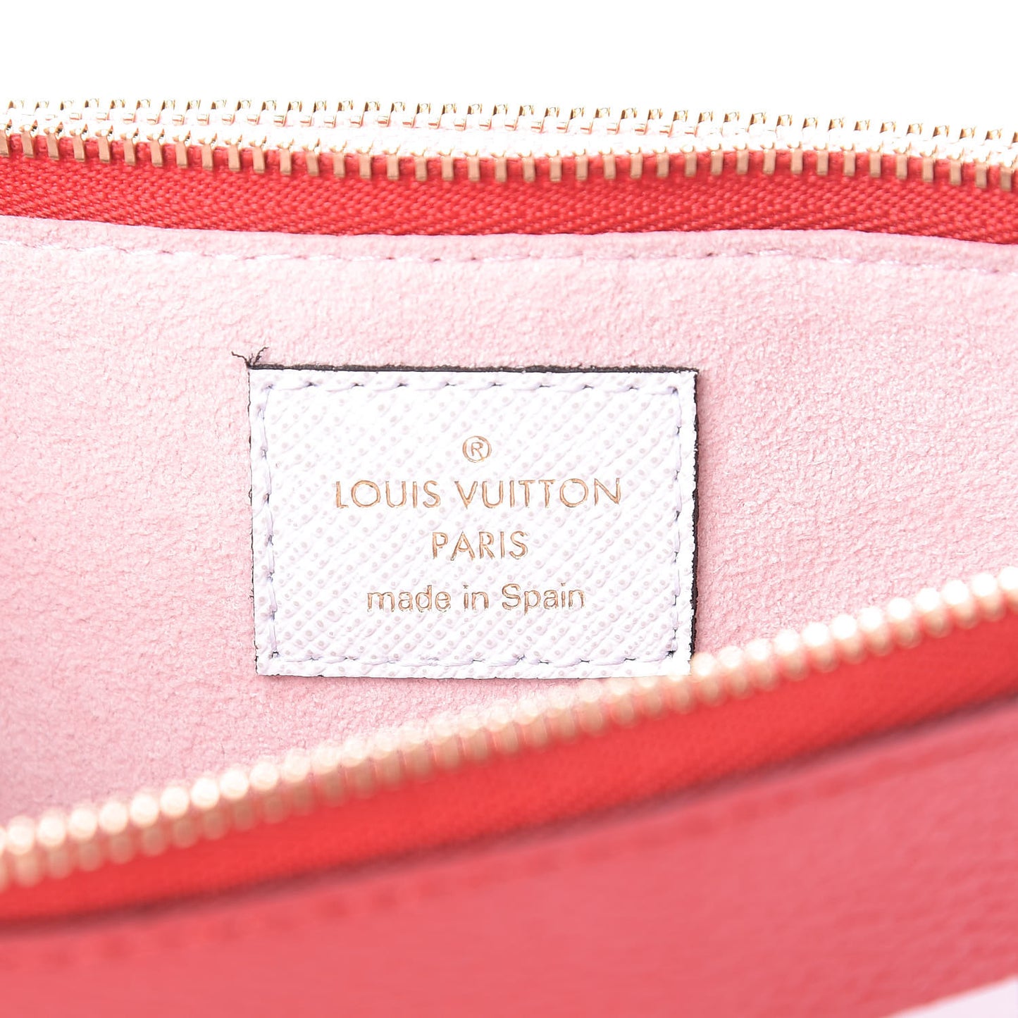 Monogram Giant Double Zip Pochette Rouge