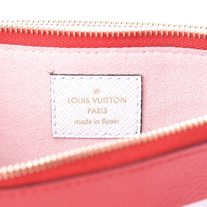 Louis Vuitton Monogram Giant Double Zip Pochette Rouge 7 of 10