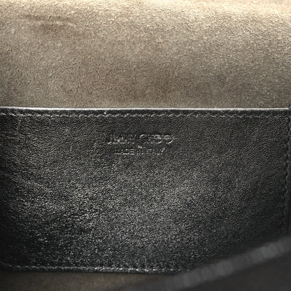 Jimmy Choo Glitter Fabric Erica Chain Clutch  Anthracite 6 of 14