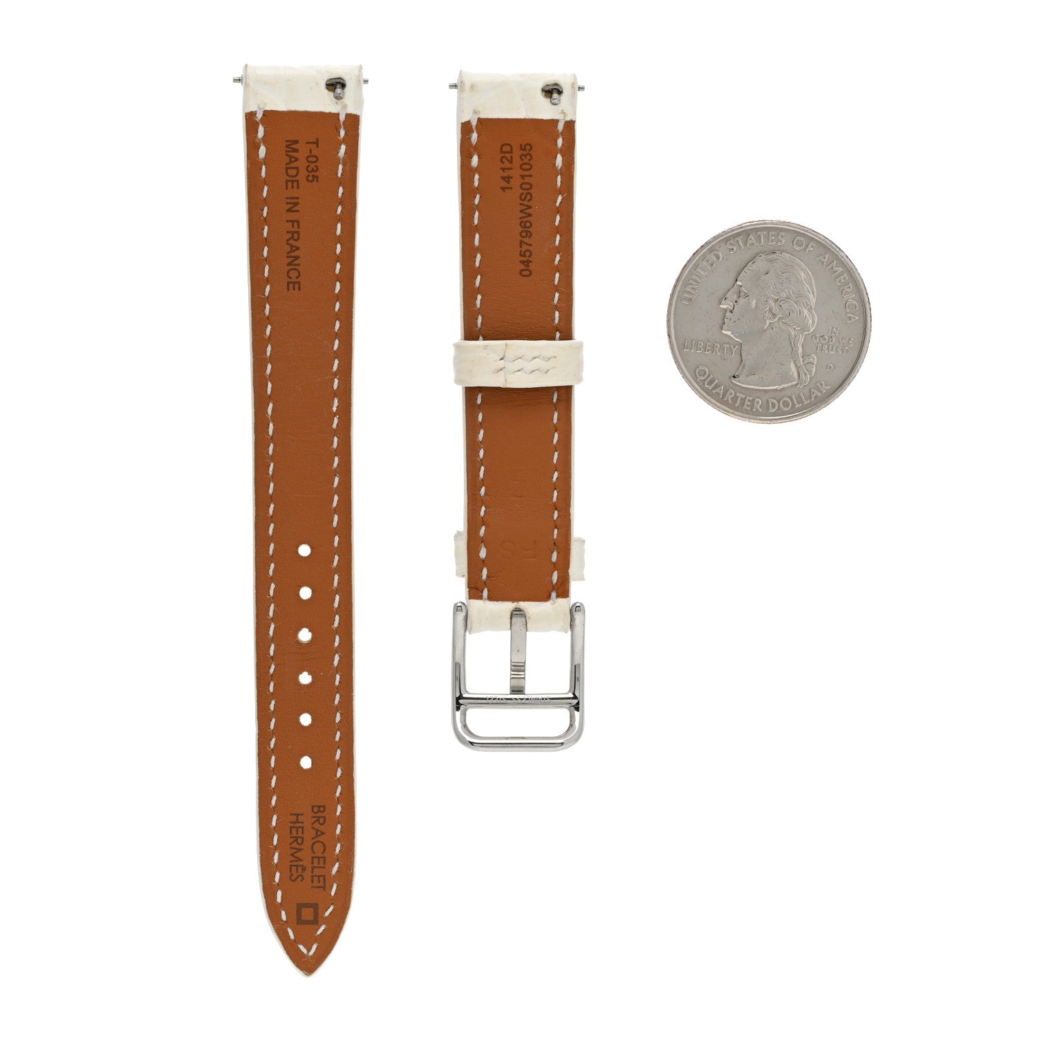 Hermes Alligator Heure H Hour Watch 30mm Strap White 2 of 9