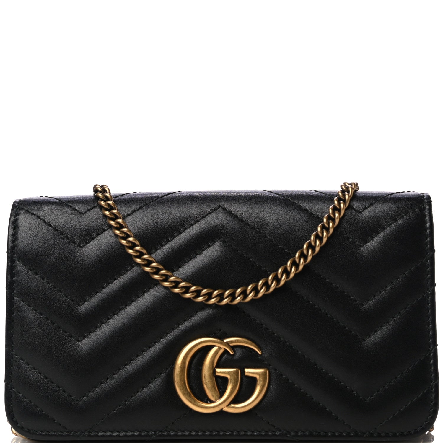 Gucci Calfskin Matelasse GG Marmont Mini Bag Black 7 of 16