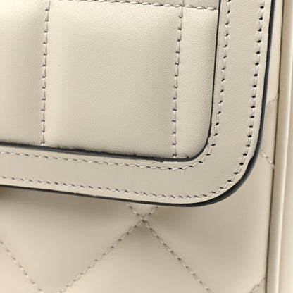 Gucci Calfskin Quilted Small Deco Shoulder Bag Mystic White 13 of 13