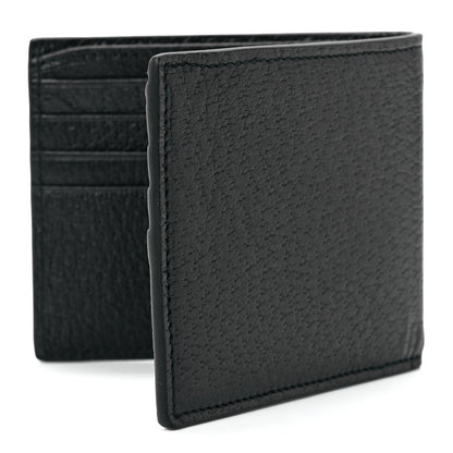 Gucci Calfskin Boar Effect GG Marmont Bi-Fold Wallet Black 3 of 12