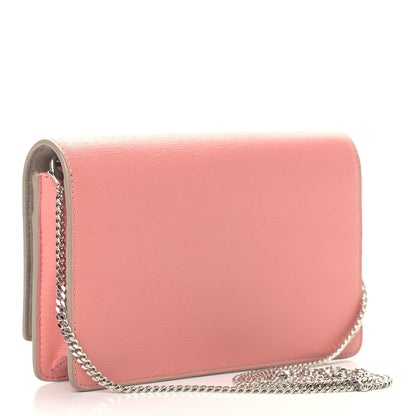 Fendi Vitello Elite Crystal Eye Monster Tube Wallet on Chain Grigio Polvere Ribes Multicolor 2 of 11