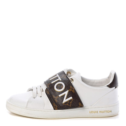 Louis Vuitton Calfskin Monogram Frontrow Sneakers 35 White 1 of 13