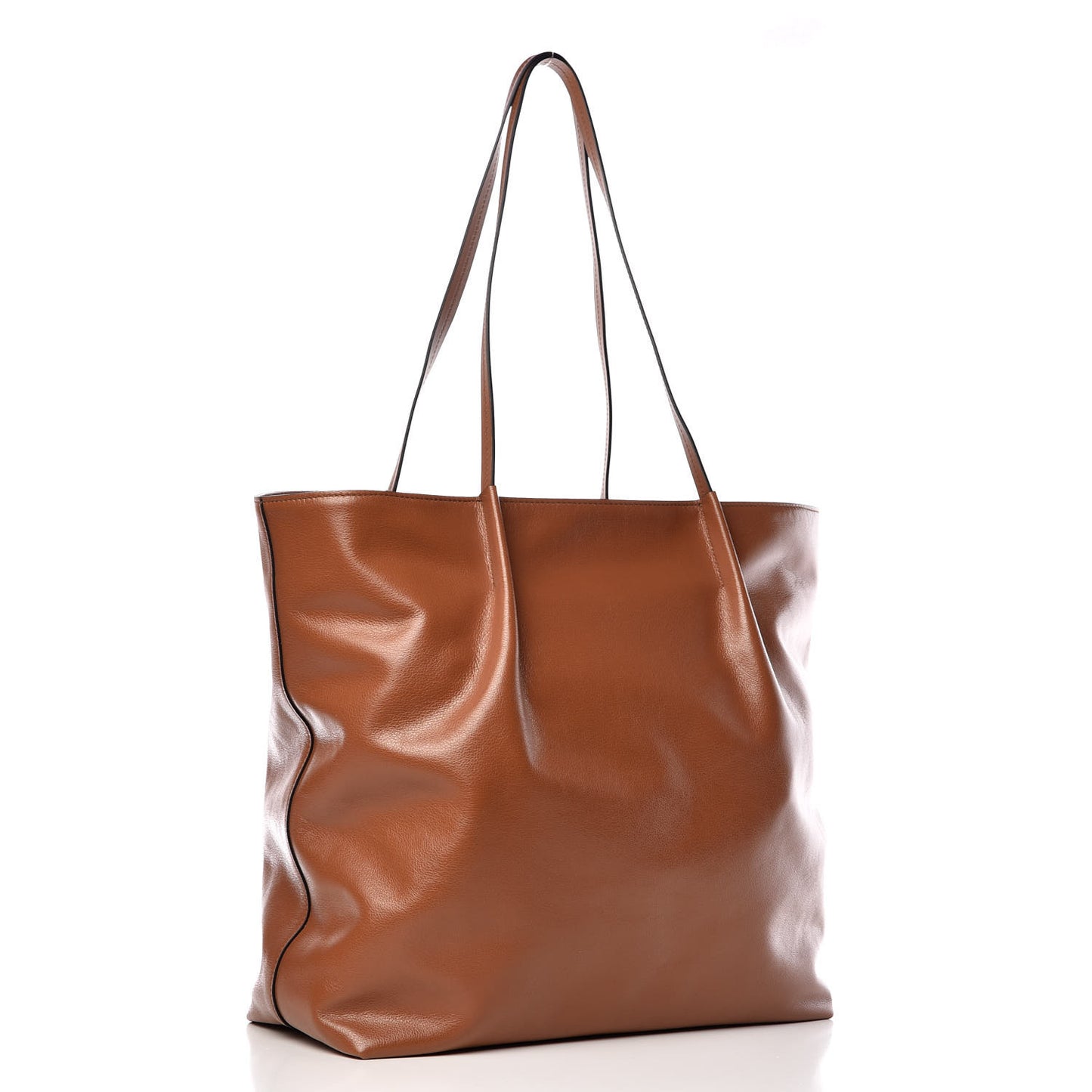 Soft Calf Shopping Tote Cannella